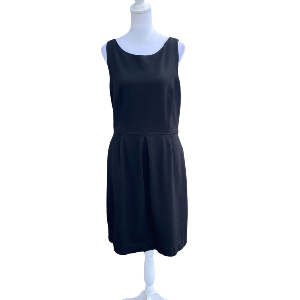 Lauren Ralph‎ Lauren Elegant Black Sleeveless Sheath Dress Pockets Size 12